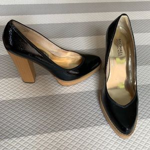 Authentic Michael Kors 7.5 black high thick heel